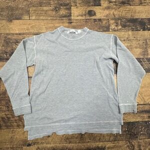 Naturalife‎ Mens Thermal Long Sleeve Shirt Gray Cotton Blend XL TG Mock Neck